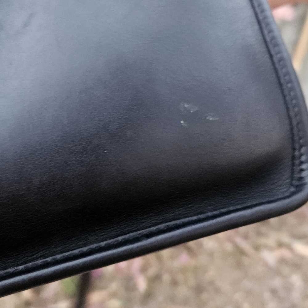 Vintage 90’s  COACH 9927 Willis Black Leather Crossbody Shoulder Handbag Purse - Picture 7 of 12